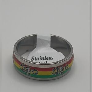 Stainless Steel Multicolor Scorpion Ring Band Size 20 U.S Size 10